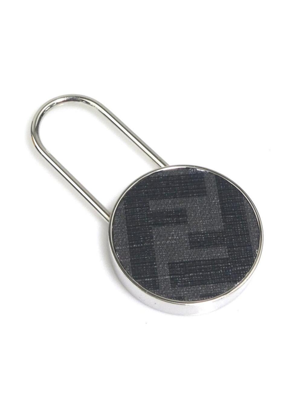 Auth Fendi Zucca Charm Key Ring #371788F17B
